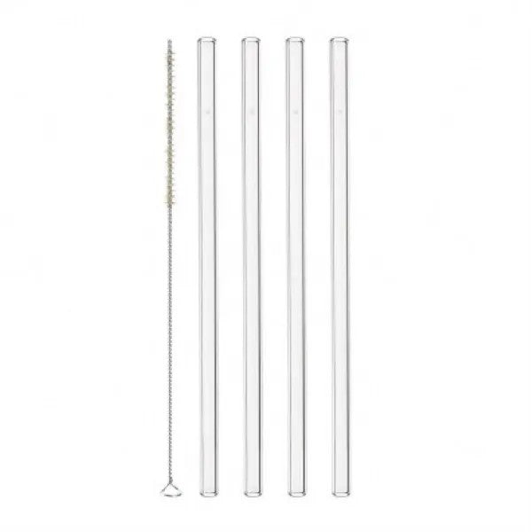 Leonardo Sugrör Glas 4-pack + Borste