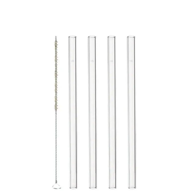 Leonardo Ciao Sugrör Glas 15cm 4-pack inkl Borste