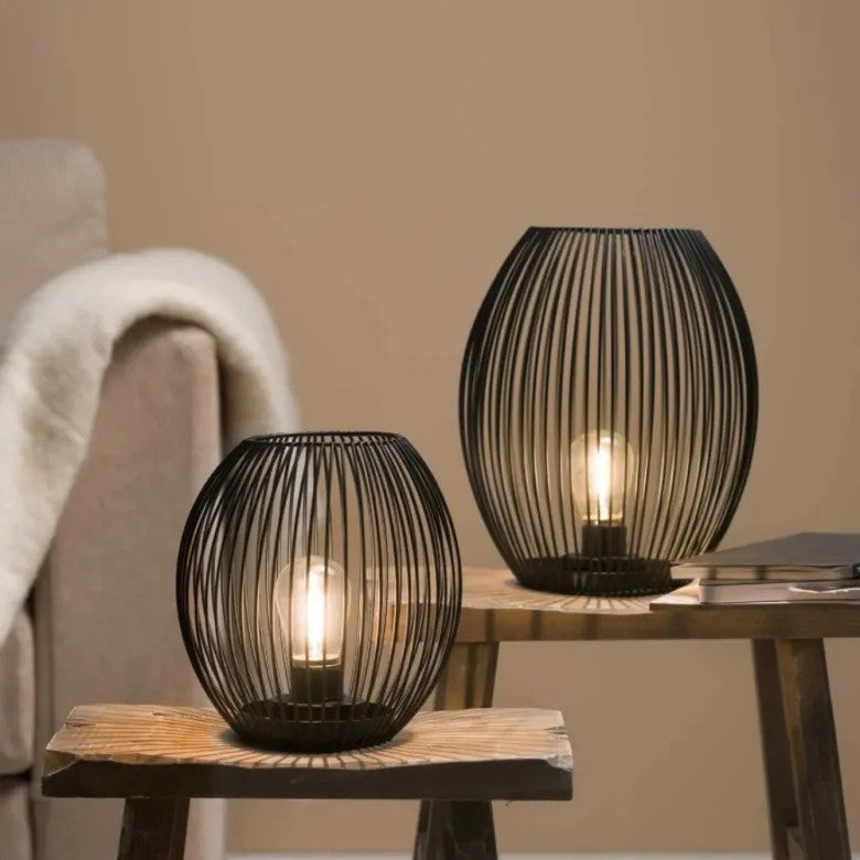 Leonardo Casolare Lanterna 24 cm Svart med LED