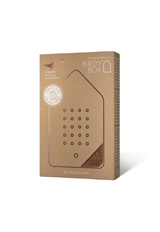 Relaxound Birdybox Speldosa Fågelkvitter Mörk Ek