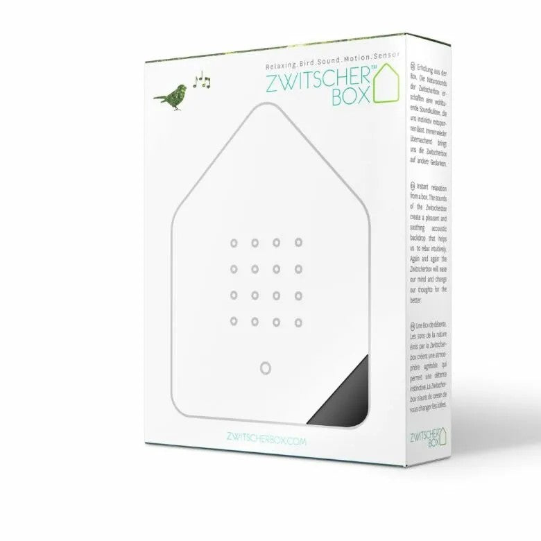 Relaxound Zwitscherbox Speldosa Fågelkvitter Svart/Vit