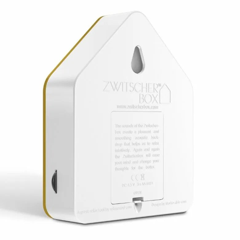 Relaxound Zwitscherbox Speldosa Fågelkvitter Gul