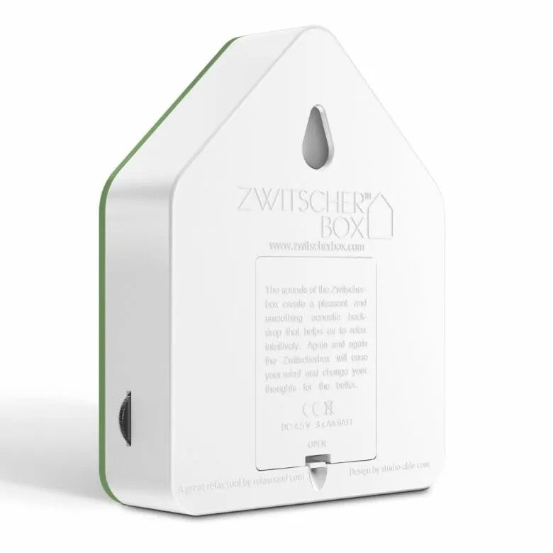 Relaxound Zwitscherbox Speldosa Fågelkvitter Grön