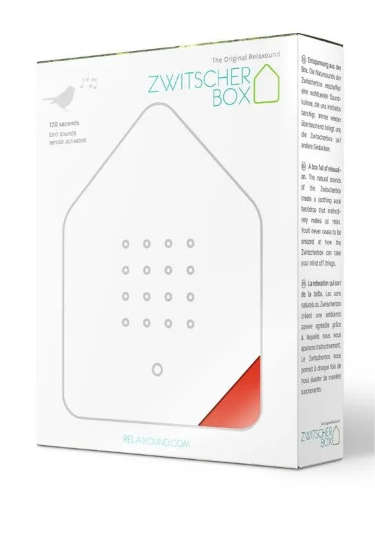 Relaxound Zwitscherbox Speldosa Fågelkvitter Röd