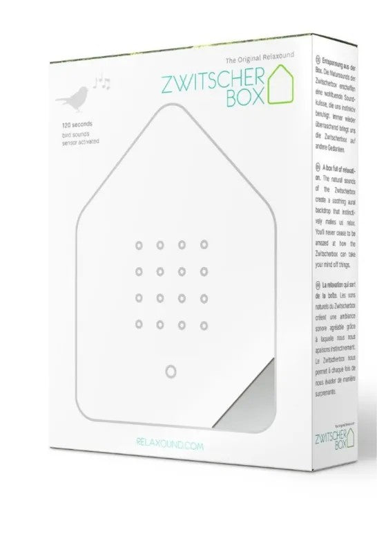Relaxound Zwitscherbox Speldosa Fågelkvitter Grå