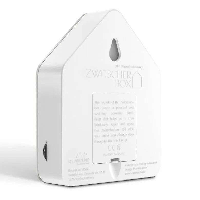 Relaxound Zwitscherbox Speldosa Fågelkvitter Grå