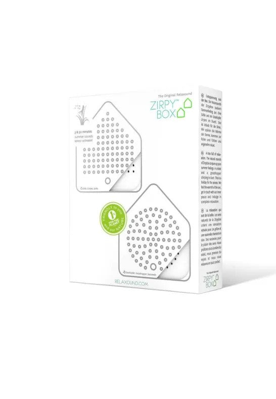 Relaxound Zirpybox Speldosa 2-pack Gräshoppa Vit