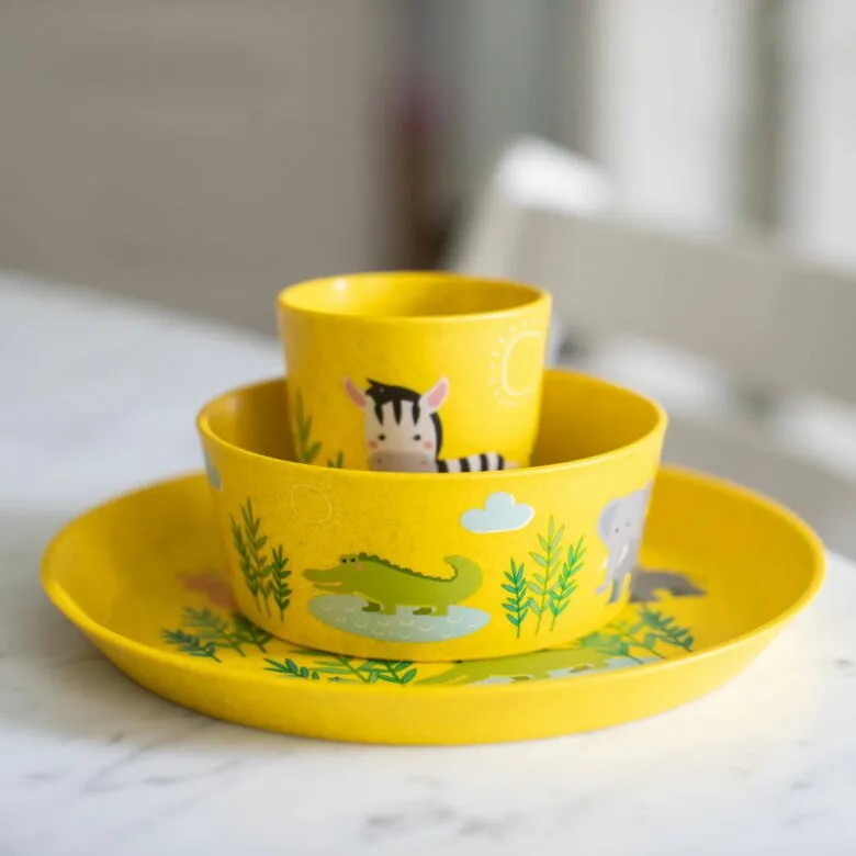 Koziol Connect Barnservis 3 delar Tallrik/Skål/Mugg Afrika