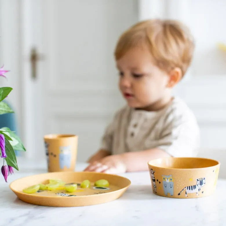 Koziol Connect Barnservis 3 delar Tallrik/Skål/Mugg Zoo