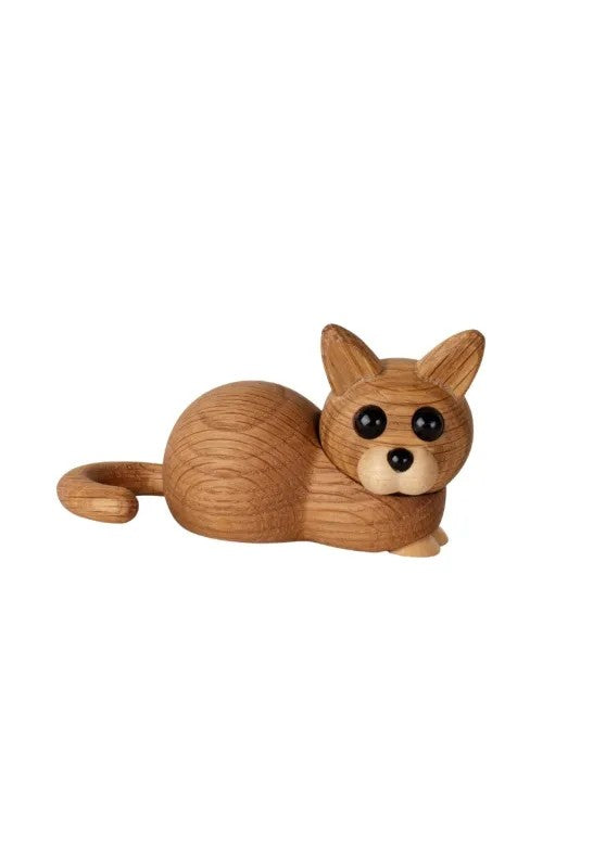 Spring Copenhagen Hope Kattunge Dekoration 15 cm Ek/Lönn