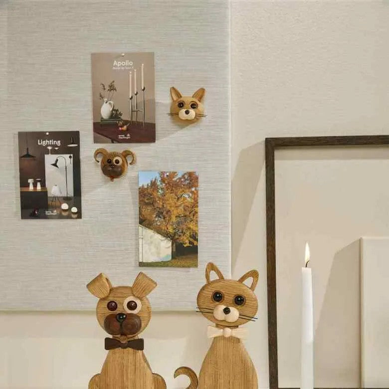 Spring Copenhagen Magnetic Lucky Magnet Katt Ek/Lönn 6 cm