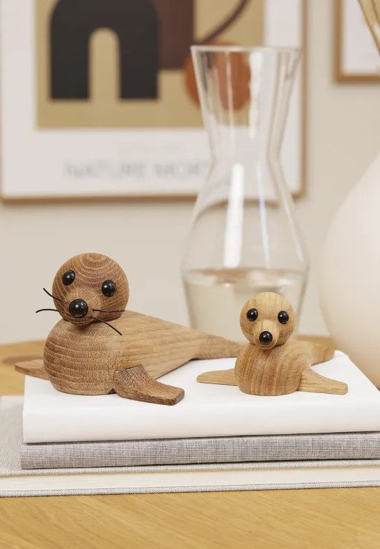 Spring Copenhagen Mini Säl Trädekoration 9 cm Ek