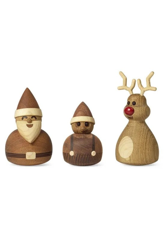 Spring Copenhagen Santa Santa Trädekoration 10 cm Mahogny