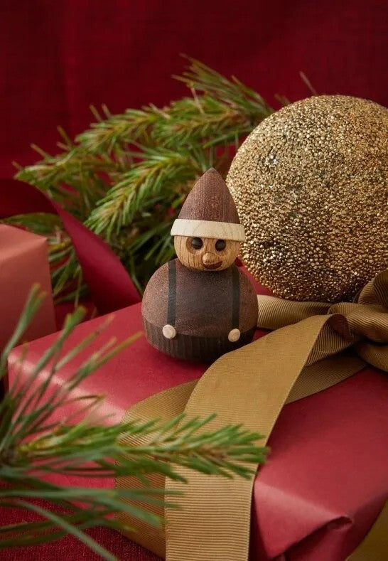 Spring Copenhagen Elfonzo Tomtenisse Trädekoration 8 cm Mahogny