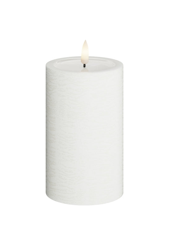 Unique Candles Unique LED Blockljus Vit 7,5x12,5 cm