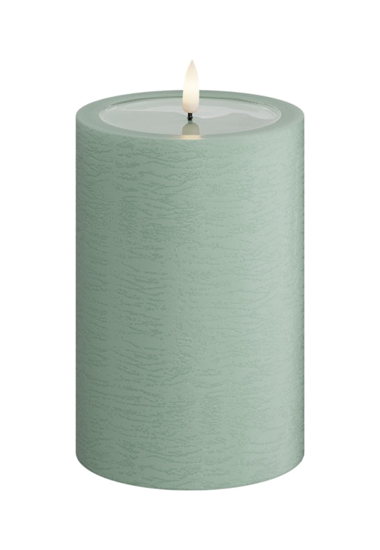Unique Candles Unique LED Blockljus Sage Green 10x15 cm