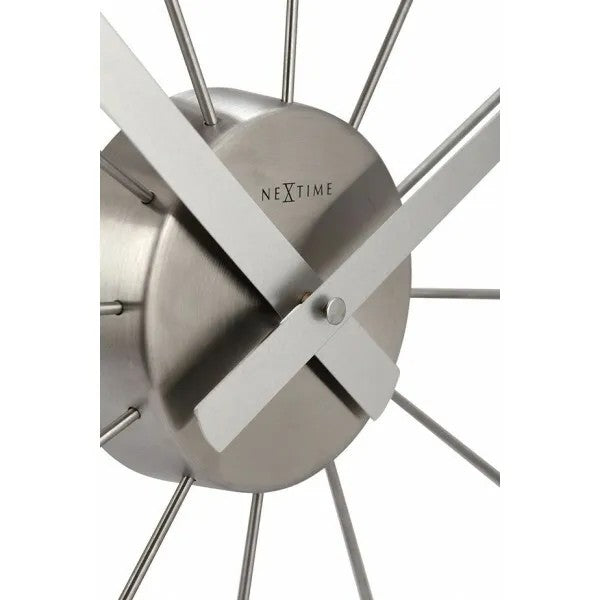 NeXtime Plug Inn Väggklocka 58 cm Silver