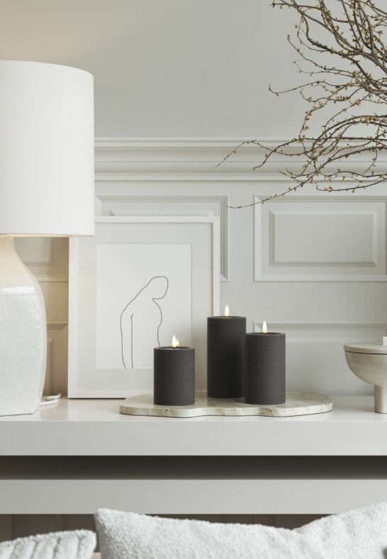 Unique Candles Unique LED Blockljus Mocca 7,5x10 cm