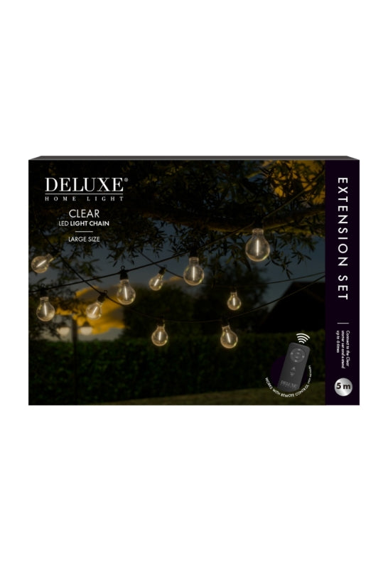 DeluxeHomeart LED Ljusslinga Clear Extra Set Large 5 m