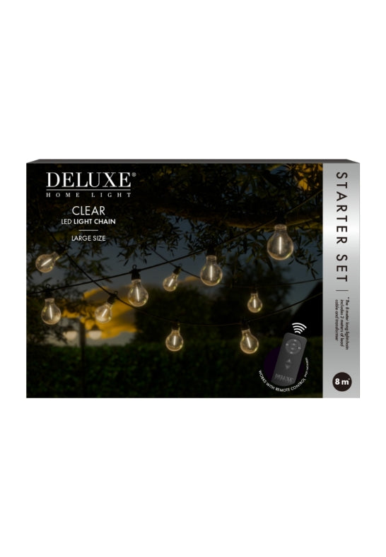 DeluxeHomeart LED Ljusslinga Clear Starter Set Large 8 m