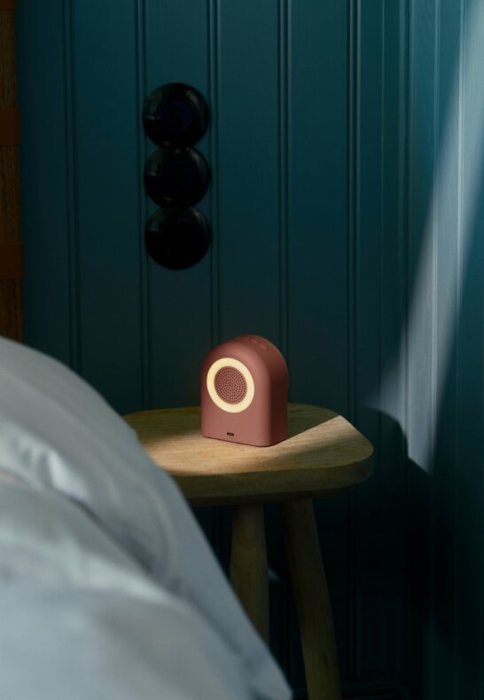 KREAFUNK Ivy Väckarklocka Wake-up light Sömnljud Bluetooth Terracotta