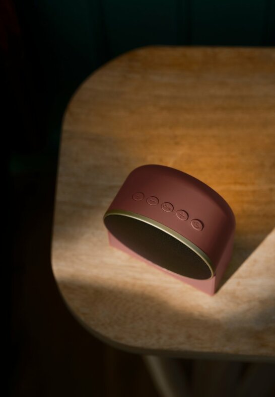 KREAFUNK Ivy Väckarklocka Wake-up light Sömnljud Bluetooth Terracotta