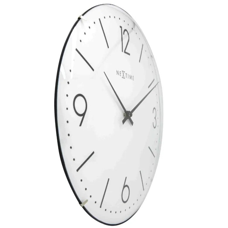 NeXtime Basic Dome Väggklocka Ø35 cm Vit