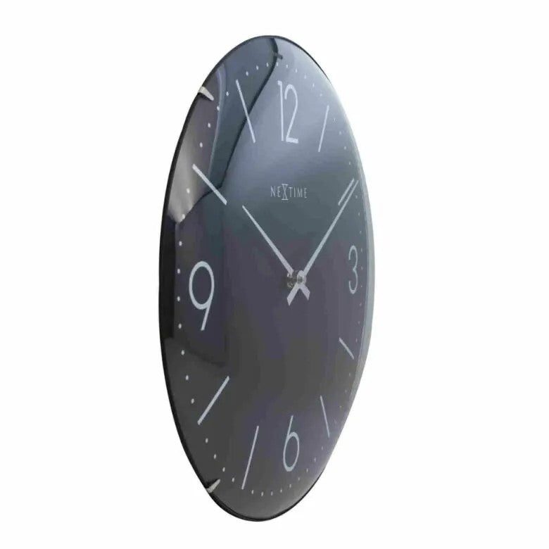 NeXtime Basic Dome Väggklocka Ø35 cm Svart