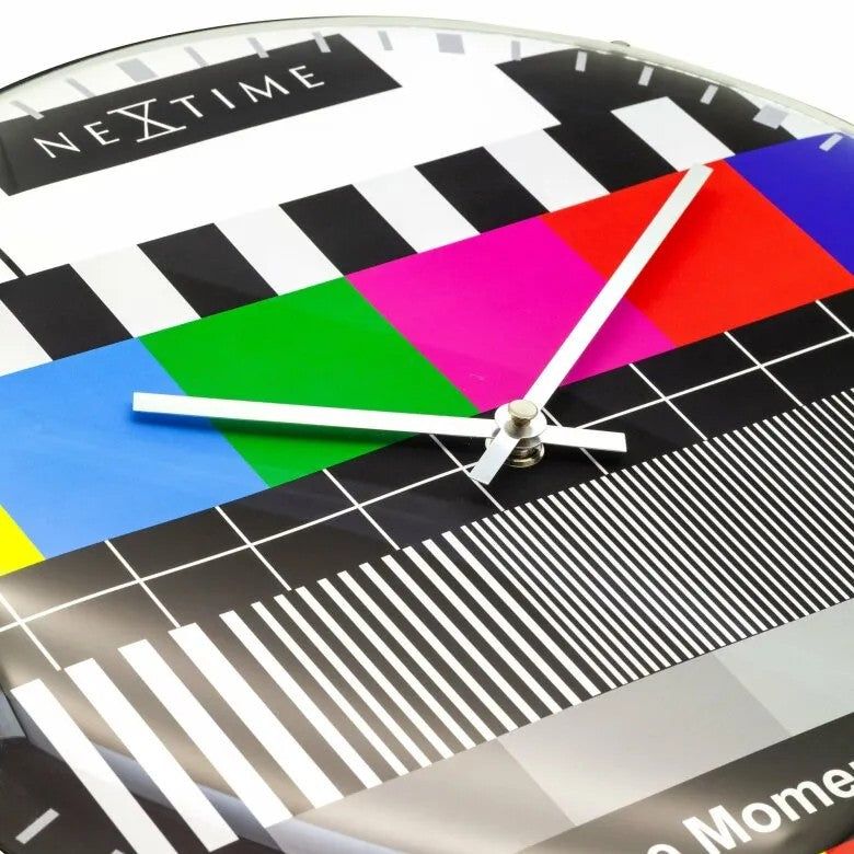 NeXtime Testpage Dome Väggklocka 35 cm Flerfärgad/Glas