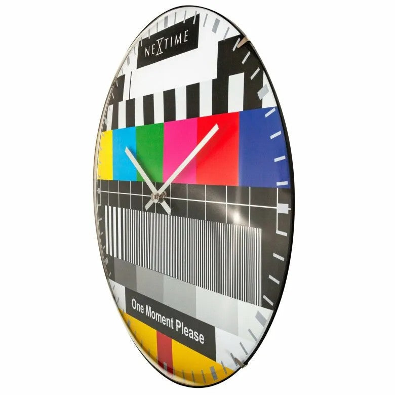 NeXtime Testpage Dome Väggklocka 35 cm Flerfärgad/Glas