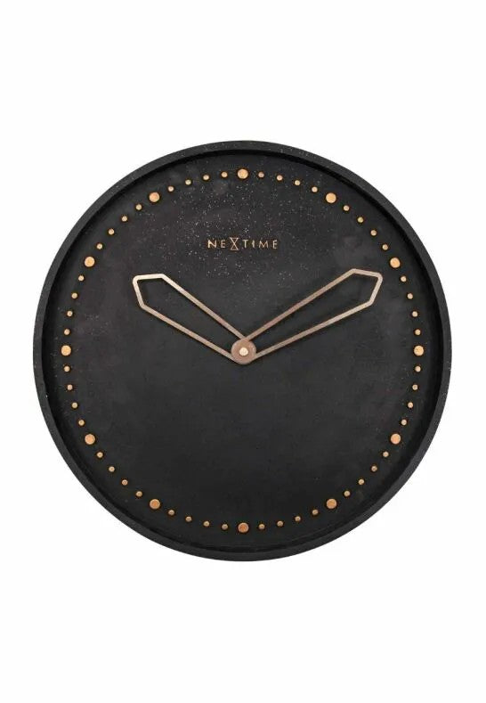 NeXtime Cross Väggklocka Ø35 cm Svart/Guld