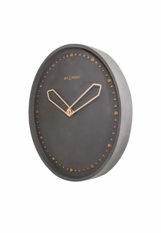 NeXtime Cross Väggklocka Ø35 cm Svart/Guld