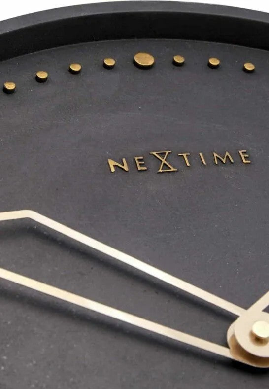 NeXtime Cross Väggklocka Ø35 cm Svart/Guld