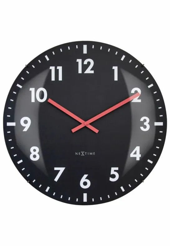 NeXtime Duomo Väggklocka Ø50 cm Svart