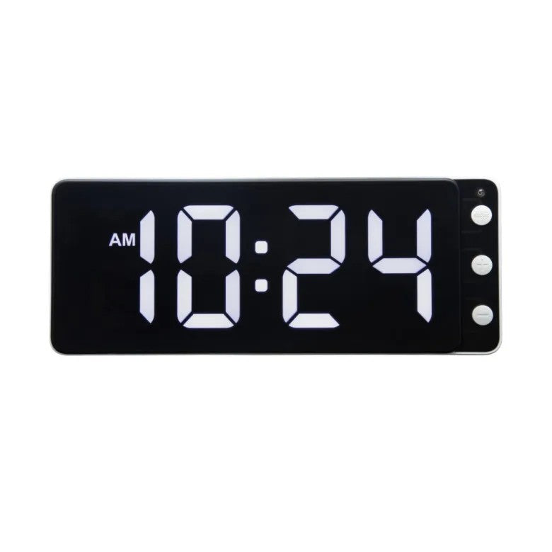 NeXtime Digital Väggklocka/Bordsklocka 27 cm Svart/Vit