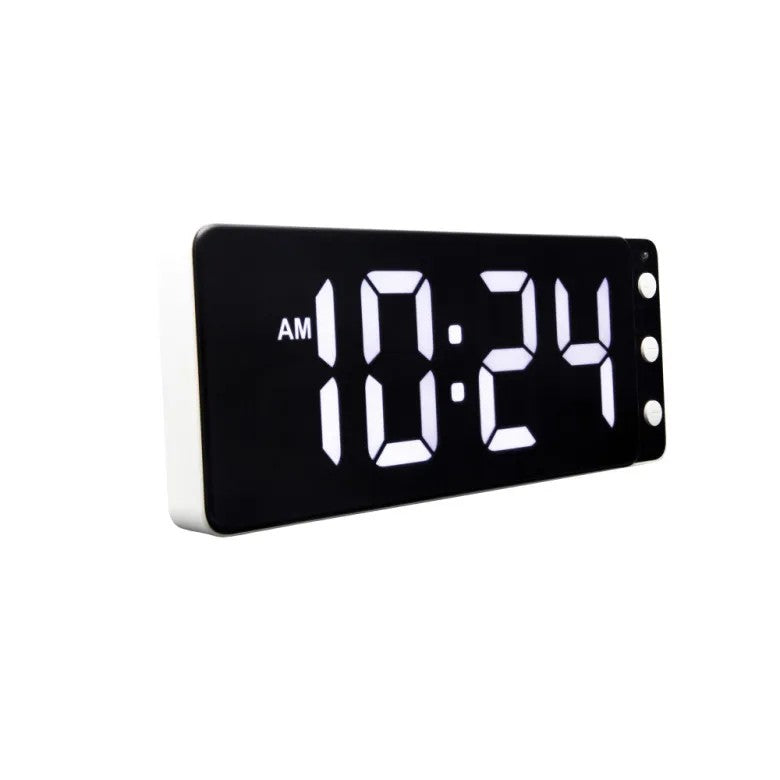 NeXtime Digital Väggklocka/Bordsklocka 27 cm Svart/Vit