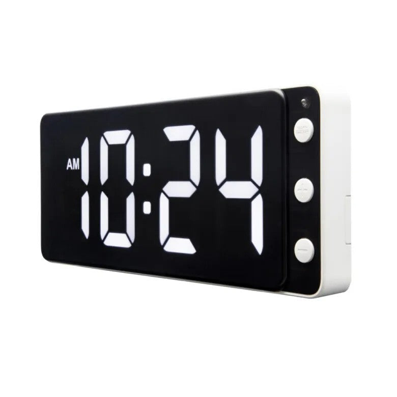 NeXtime Digital Väggklocka/Bordsklocka 27 cm Svart/Vit