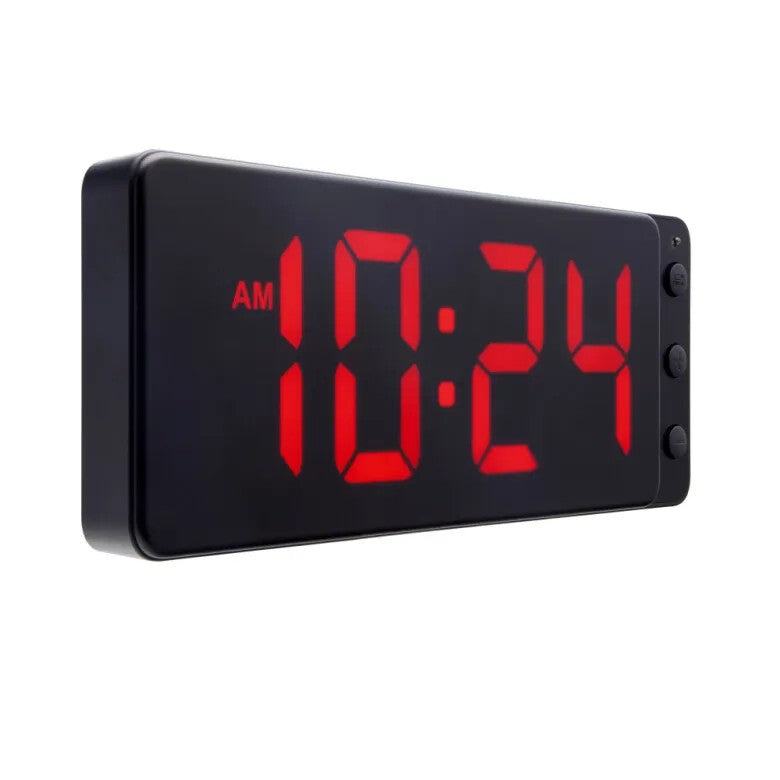 NeXtime Digital Väggklocka/Bordsklocka 27 cm Svart/Röd