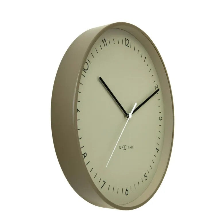 NeXtime Berlin Väggklocka 40 cm Khaki
