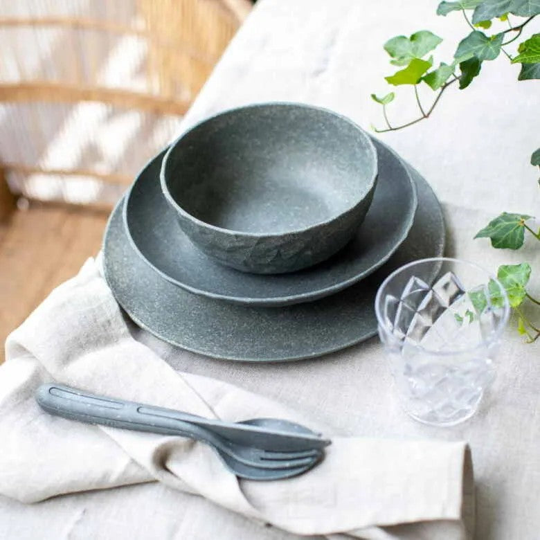 Koziol Klikk Bestickset 3 delar Mörkgrå