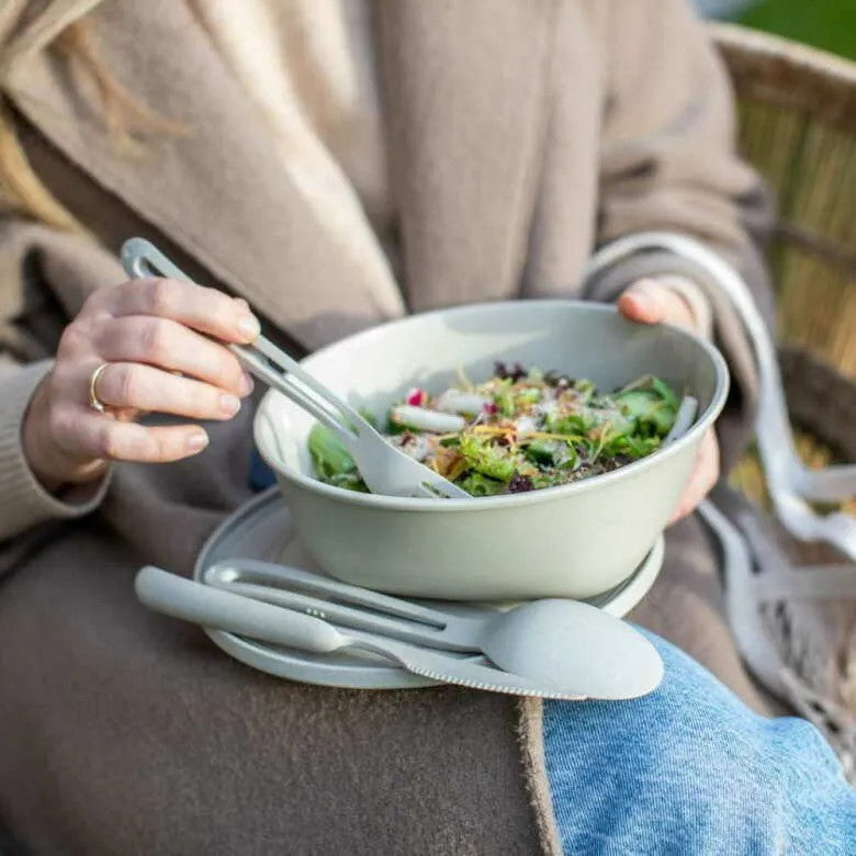 Koziol Klikk Pocket Bestickset 3 delar Beige