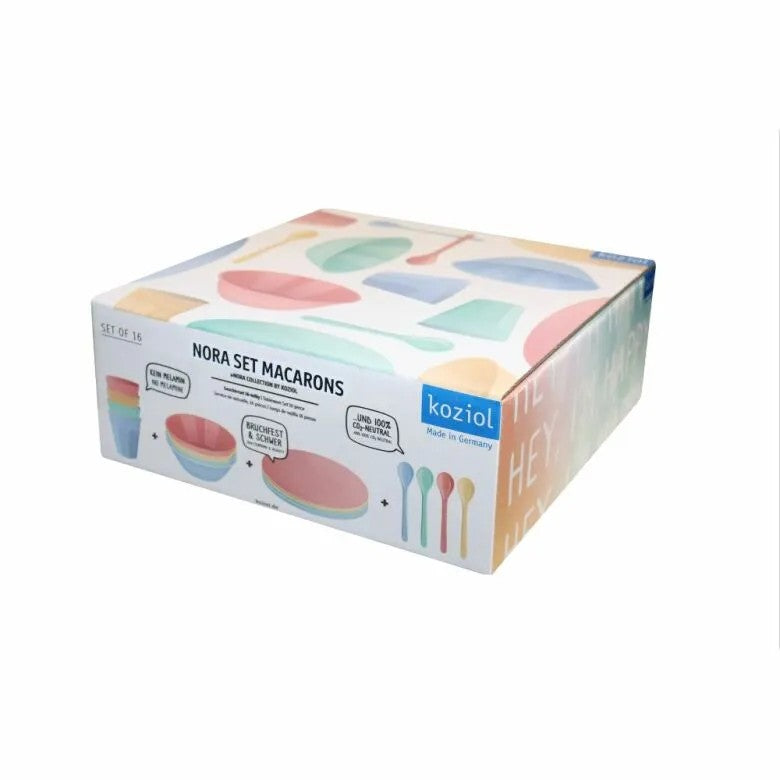 Koziol Nora Macarons Servis 16 delar Multifärg