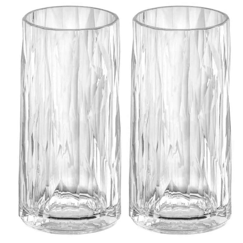 Koziol Club No. 8 Glas Plast 300 ml Crystal Clear 2-pack