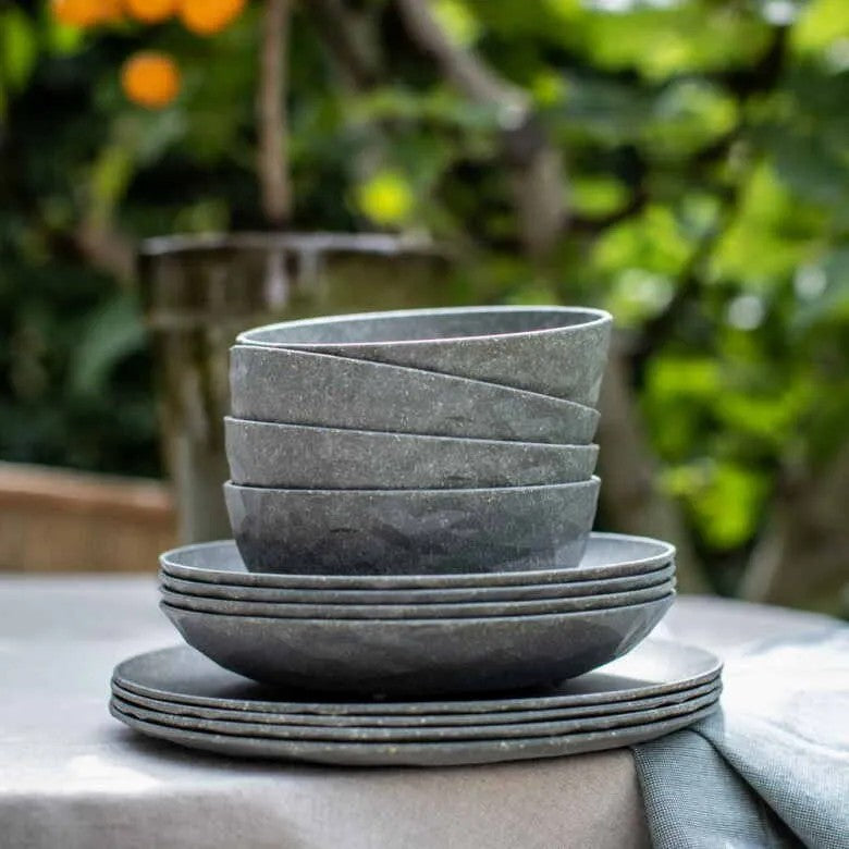 Koziol Club Tallrik 22 cm Mörkgrå 4-pack