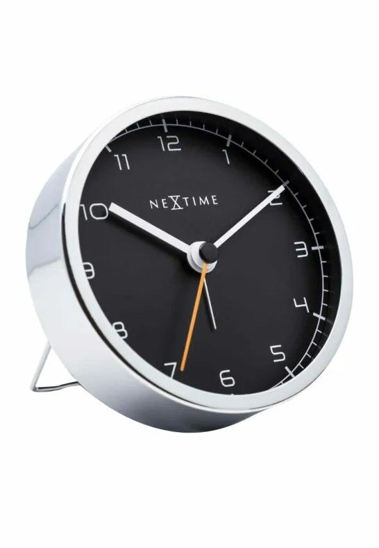 NeXtime Company Alarm Väckarklocka 9 cm Svart/Metall