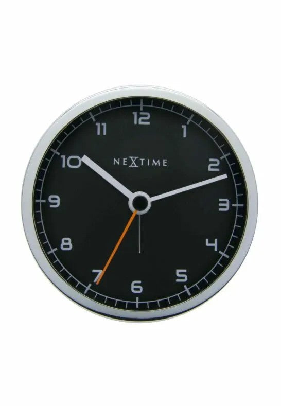 NeXtime Company Alarm Väckarklocka 9 cm Svart/Metall