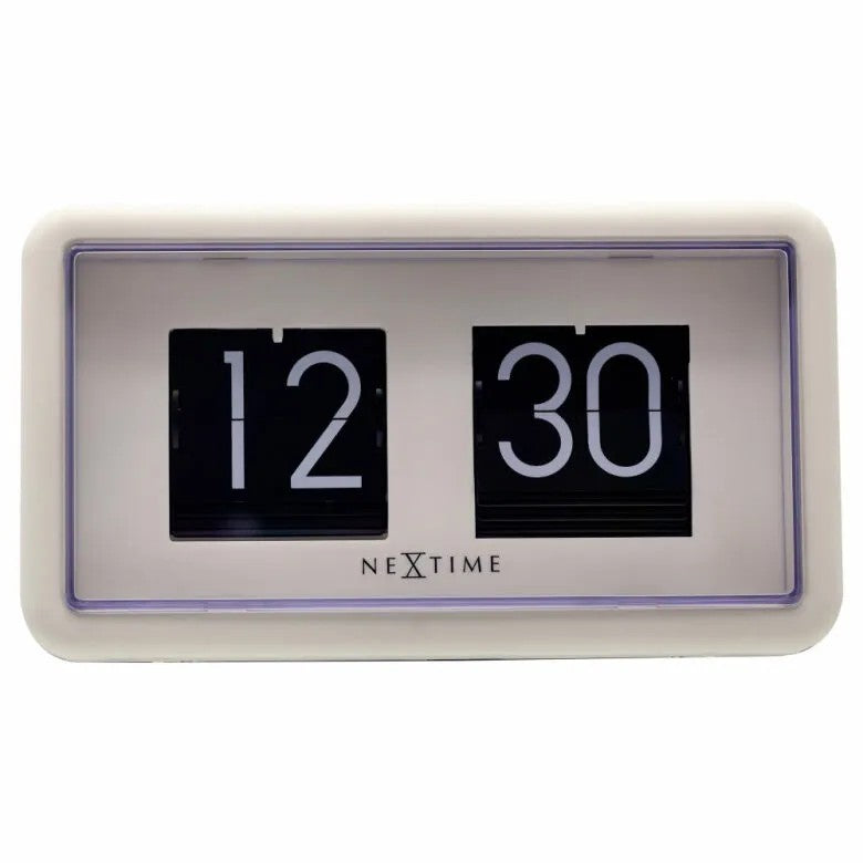 NeXtime Flip Clock 24HR Bords-/Väggklocka 18 cm Vit