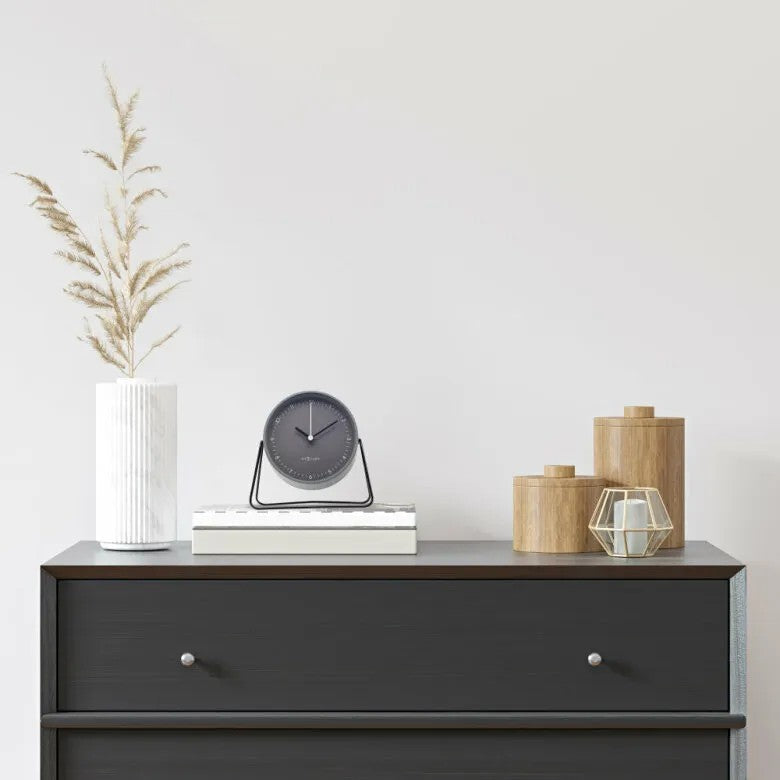 NeXtime Berlin Bordsklocka 14 cm Grå