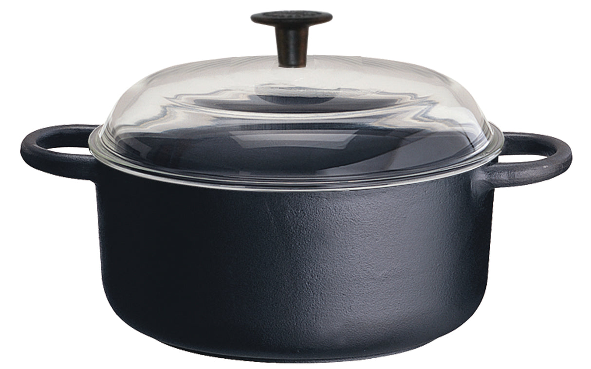 Ronneby Bruk Rund gryta 4 ltr, glaslock