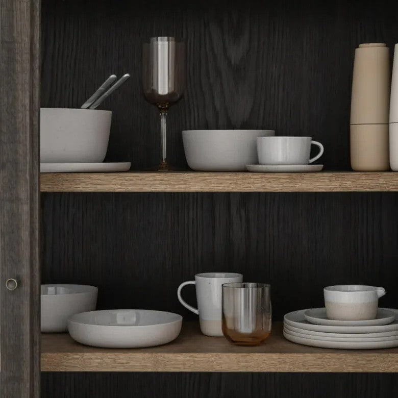 BLOMUS Sablo Tekopp med Fat 250 ml 2-pack Cloud